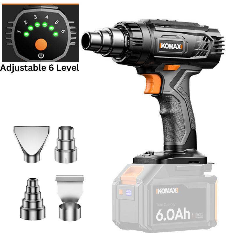Chargez l&#39;image dans la visionneuse de la galerie, [Body Only No battery] Komax 6 Level Temperature Control Cordless Portable 21V Battery Powered Heating Hot Air Gun Station
