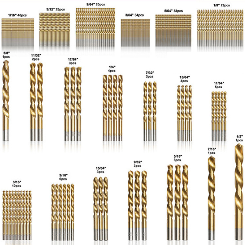 Load image into Gallery viewer, [230 in 1] High Speed Steel Titanium Twist Drill Bit Set for Steel, Wood, Plastic, Metal, Copper, Aluminum Alloy with Storage Case
