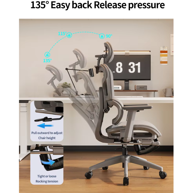 Cargue la imagen en el visor de la galería, Deluxe Ergonomic Adjustable Breathable Mesh Comfortable Office Chair
