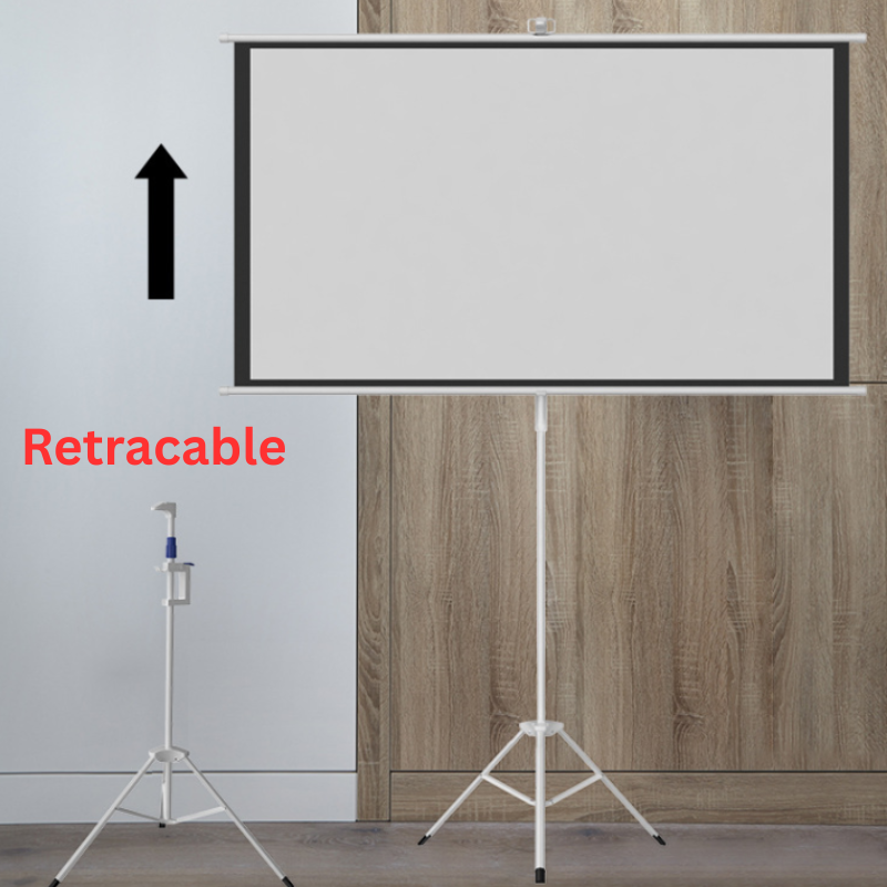 Cargue la imagen en el visor de la galería, [With Stand] Portable Foldable Projector Hanging Wall Screen 16:9 Support 4K FHD 3D For Indoor Office Presentation Home Theater
