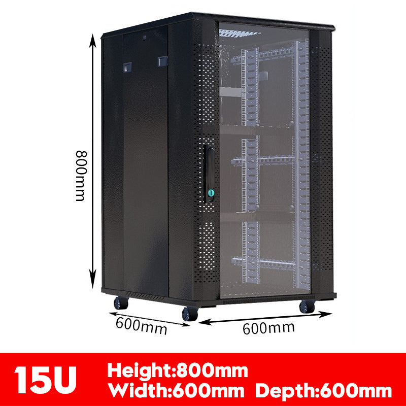 Load image into Gallery viewer, 15U 18U 22U 27U 32U 26U 42U Large Size Heavy Duty Stand Alone Free Standing Network Server CCTV PoE Switch Cabinet Rack Lockable Enclosure - Polar Tech Australia
