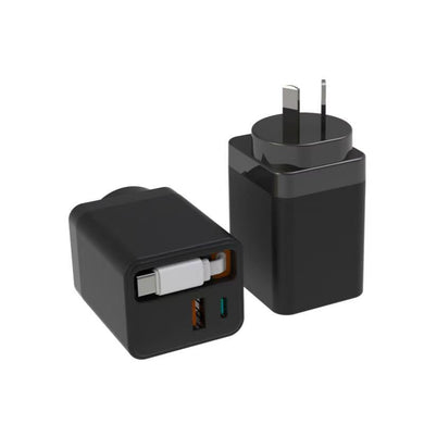 [With Built-in Cable] 65W Max PD USB-C Port iPhone 16 MacBook Laptop Wall Travelling Charger Adapter - (SAA Approved/AU Plug) - Polar Tech Australia