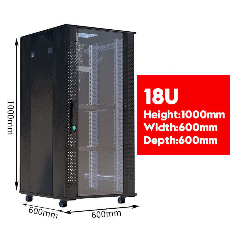 Load image into Gallery viewer, 15U 18U 22U 27U 32U 26U 42U Large Size Heavy Duty Stand Alone Free Standing Network Server CCTV PoE Switch Cabinet Rack Lockable Enclosure - Polar Tech Australia
