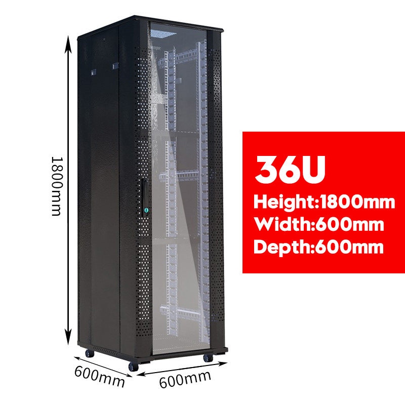 Load image into Gallery viewer, 15U 18U 22U 27U 32U 26U 42U Large Size Heavy Duty Stand Alone Free Standing Network Server CCTV PoE Switch Cabinet Rack Lockable Enclosure - Polar Tech Australia
