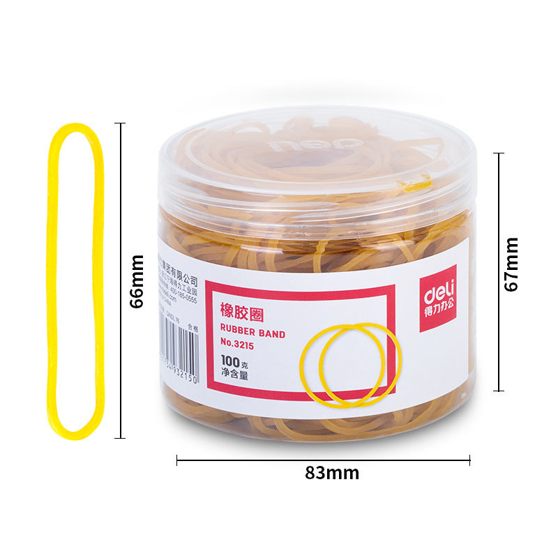 Cargue la imagen en el visor de la galería, [250PCS][66MM Diameter] DELI 3215 Rubber Bands Latex Loop Yellow 100G - Polar Tech Australia
