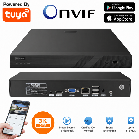 [TY-NVR-16CH-5MP] TUYA 16 Channel NVR 1 HDD Max Support 5MP Camera