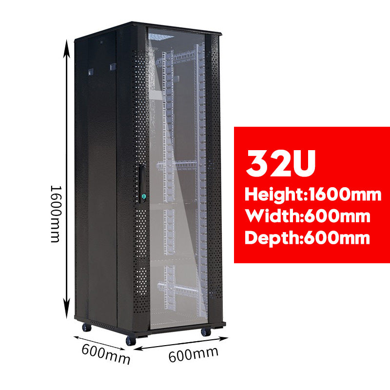 Load image into Gallery viewer, 15U 18U 22U 27U 32U 26U 42U Large Size Heavy Duty Stand Alone Free Standing Network Server CCTV PoE Switch Cabinet Rack Lockable Enclosure - Polar Tech Australia
