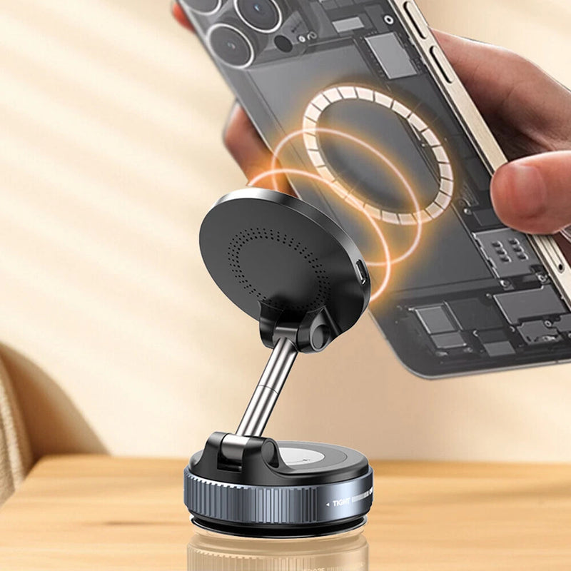 Chargez l&#39;image dans la visionneuse de la galerie, [K007S] Universal 15W Wireless Charging Super Strong Secure Vacuum Suction Magnet Phone Holder - Polar Tech Australia
