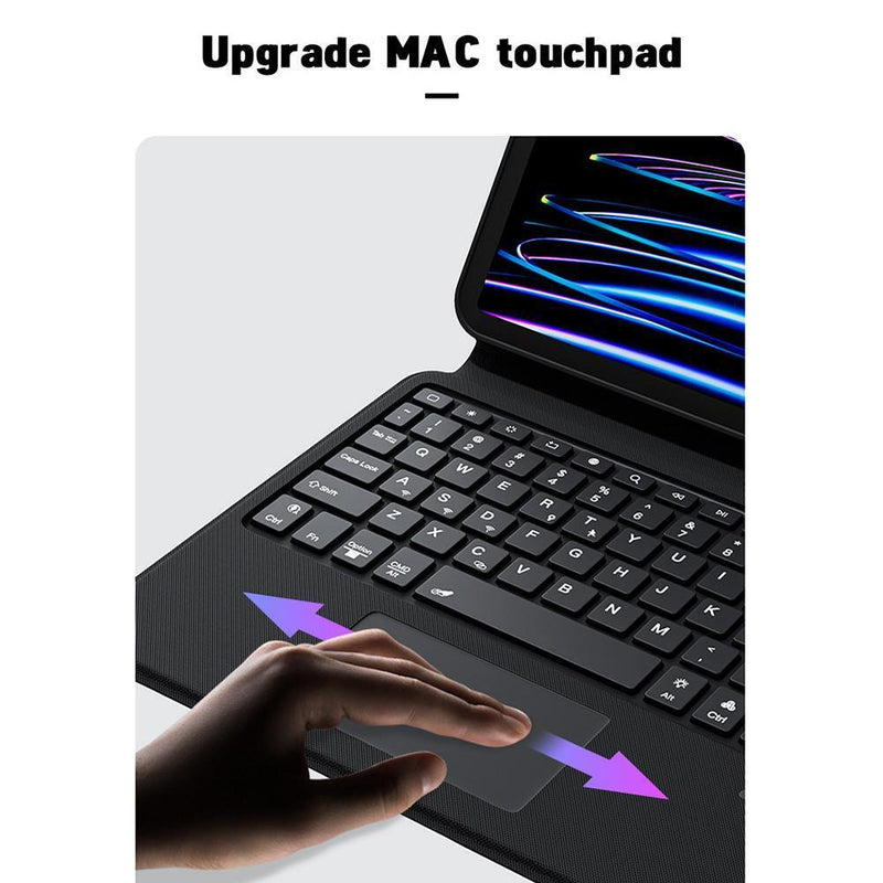 Cargue la imagen en el visor de la galería, Apple iPad 10 / 10th (2022) 10.9” Magic 360 Rotation Detachable Smart Wireless Trackpad Keyboard Flip Case - Polar Tech Australia
