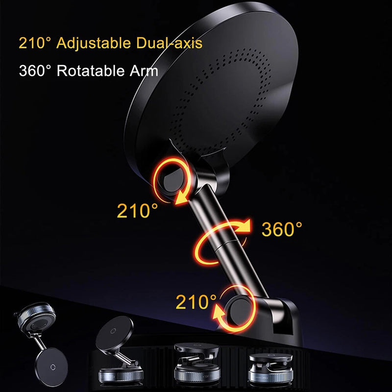 Chargez l&#39;image dans la visionneuse de la galerie, [K007S] Universal 15W Wireless Charging Super Strong Secure Vacuum Suction Magnet Phone Holder - Polar Tech Australia
