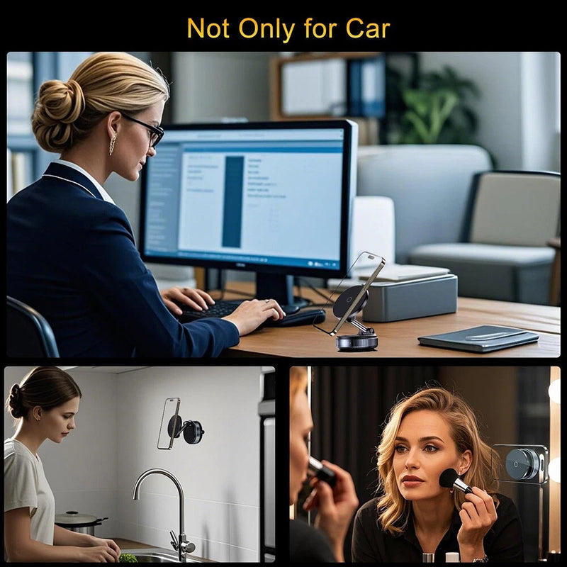 Chargez l&#39;image dans la visionneuse de la galerie, [K007S] Universal 15W Wireless Charging Super Strong Secure Vacuum Suction Magnet Phone Holder - Polar Tech Australia
