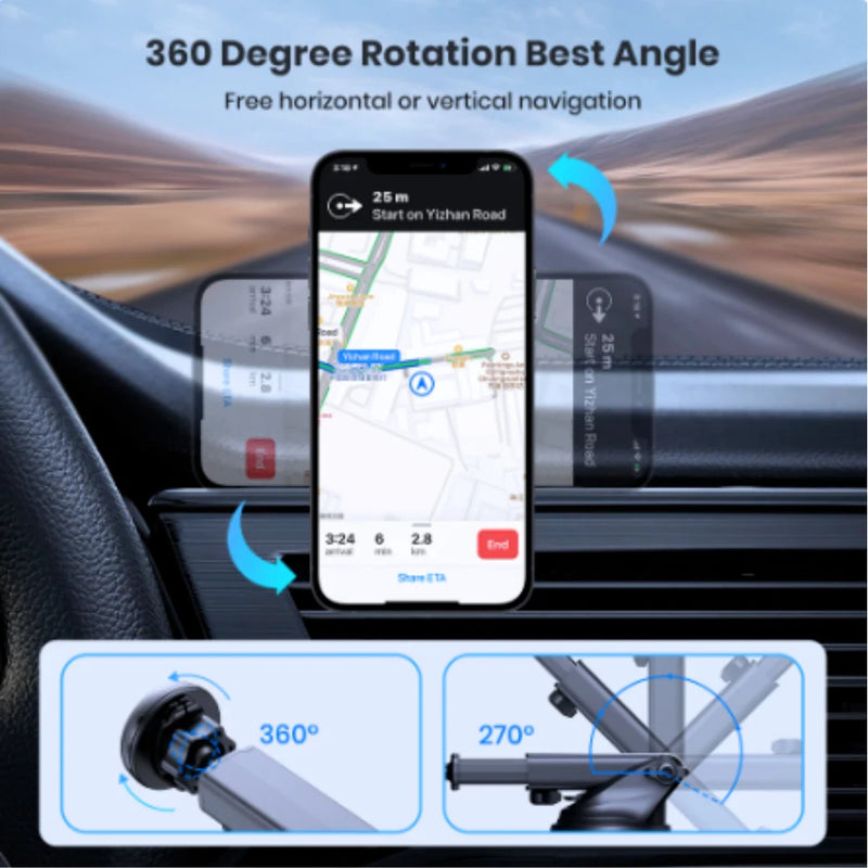 Chargez l&#39;image dans la visionneuse de la galerie, [UN-05] Universal Super Strong Magnetic Magnet Mobile Phone Holder Handlebar Mount Holder
