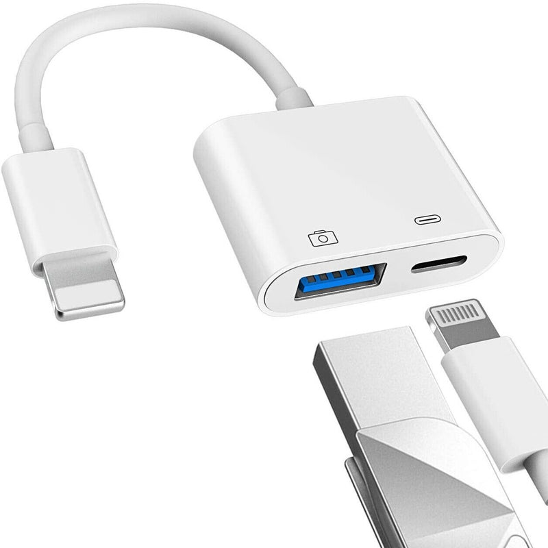 Load image into Gallery viewer, Apple Lightning to Female USB &amp; USB-C Type-C OTG Adapter - Polar Tech Australia
