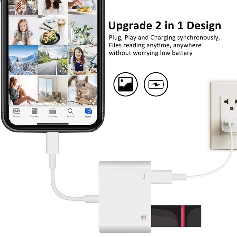 Load image into Gallery viewer, Apple Lightning to Female USB &amp; USB-C Type-C OTG Adapter - Polar Tech Australia
