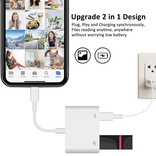 Apple Lightning to Female USB & USB-C Type-C OTG Adapter - Polar Tech Australia