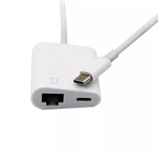 Type C / USB C to RJ45 Ethernet Port & PD 60W Splitter Adapter - Polar Tech Australia