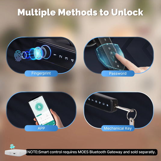 [TUYA Smart Home] Moes Tuya Wireless Fingerprint Passcode Smart Door Lock - Polar Tech Australia