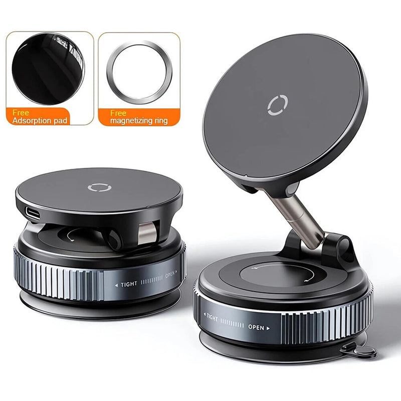 Chargez l&#39;image dans la visionneuse de la galerie, [K007S] Universal 15W Wireless Charging Super Strong Secure Vacuum Suction Magnet Phone Holder - Polar Tech Australia
