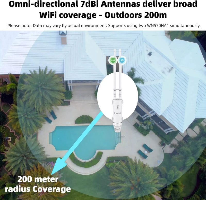 Load image into Gallery viewer, WAVLINK AC600 Dual Band Outdoor Wi-Fi Range Extender Antenna Access Point - Polar Tech Australia
