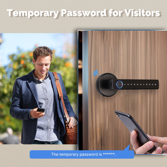 [TUYA Smart Home] Moes Tuya Wireless Fingerprint Passcode Smart Door Lock - Polar Tech Australia
