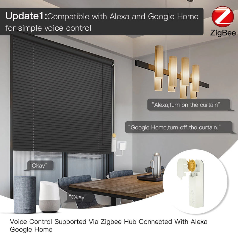 Cargue la imagen en el visor de la galería, [TUYA Smart Home] Moes Smart Curtain Motor Roller Blinds Shutter Drive
