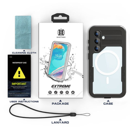 [Magsafe Compatible] [Mars Series] Samsung Galaxy S24 / Galaxy S24 Plus - Shellbox Full Covered Waterproof Heavy Duty Tough Armor Case - Polar Tech Australia