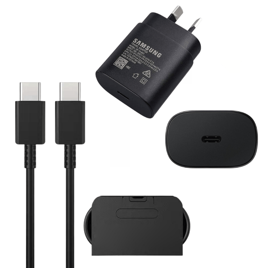 [Bundle] Samsung OEM 25W Fast PD Type-C USB-C Port Wall Charger Travel Power Adapter With Cable