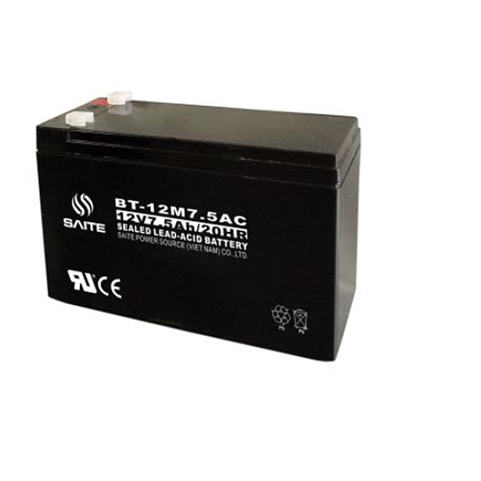 [BT-12M7.5AC] 12V/7.5Ah Battery Valve Regulated Sealed Lead-Acid UPS Battery Back up - Polar Tech Australia