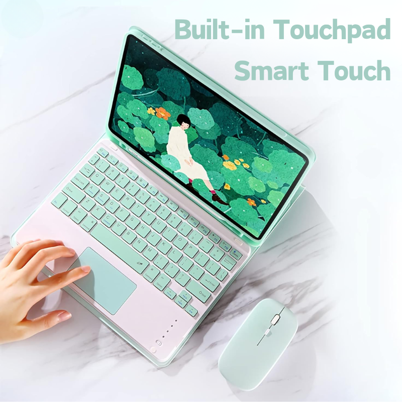 Cargue la imagen en el visor de la galería, Detachable Wireless Bluetooth Keyboard Cover Case with Backlit for Apple iPad 5/6 9.7&#39;&#39; 5/6th Gen 2017/2018
