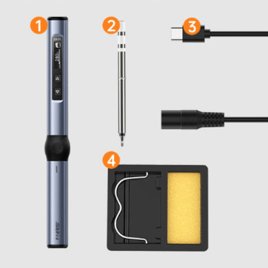 [HS-01] FNIRSI Adjustable Temperature Soldering Iron DC 24V 80-420℃ Welding Solder Rework Station PD 65W Portable Repair Tool - Polar Tech Australia