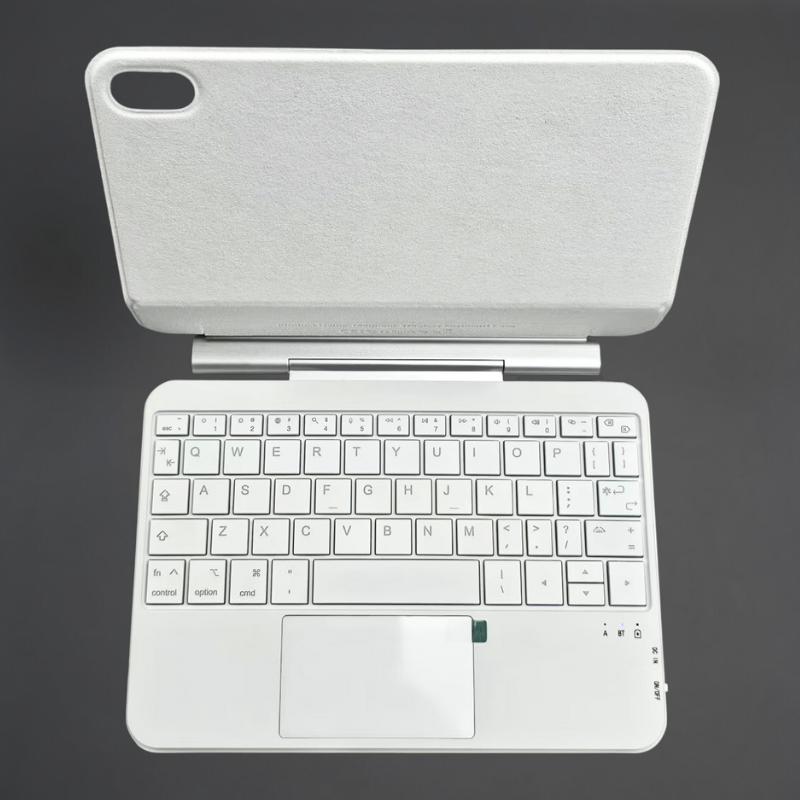 Load image into Gallery viewer, KIBO Apple iPad Mini 8.3&#39;&#39; 6/7th Gen (2021/2024) - Easy-Set Floating Cantilever Stand Precision Multi-Touch Trackpad Smart Wireless Keyboard Case With Backlit Keys
