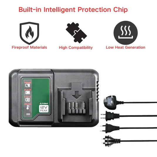 Replacement Charger For Hikoki 12V-2.5A Electrical Tool Li-ion Battery - Polar Tech Australia