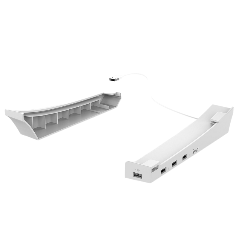 Cargue la imagen en el visor de la galería, Sony PlayStation 5 PS5 - Console Wall Mount Holder Horizontal Rack Storage Bracket Stand With 4 USB Charger Ports - Polar Tech Australia
