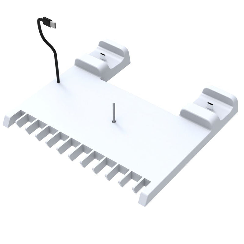 Load image into Gallery viewer, PS5 Charging Station Brakcet  Base with Headphone Rack Dual Controller - Polar Tech Australia
