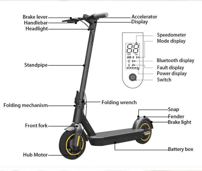 Load image into Gallery viewer, [Model:K10 Max][10 inch Solid Tyre] E-GO Electric Scooter 65KM Long Range With Smart LED Display - Polar Tech Australia

