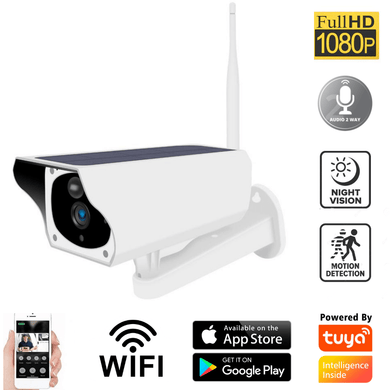 [1080P FHD][WIFI Version] Solar Panel Battery Powered Wireless Wire-Free IP65 Outdoor PTZ Camera - Polar Tech Australia