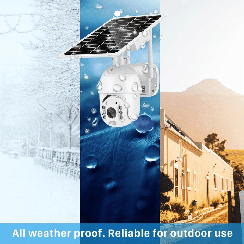 Cargue la imagen en el visor de la galería, [1080P FHD][WIFI Version] Solar Panel Battery Powered Wireless Wire-Free IP66 Outdoor PTZ Camera - Polar Tech Australia
