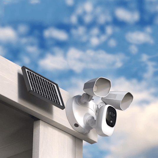 1080P Outdoor Wireless Home Security Camera Built-in Solar Panel & Floodlight & Mic & Battery - Polar Tech Australia