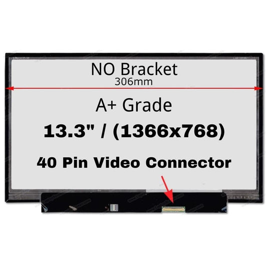 13.3" inch/A+ Grade/(1366x768)/40 Pin/No Screw Bracket Laptop LCD Screen Display Panel - Polar Tech Australia