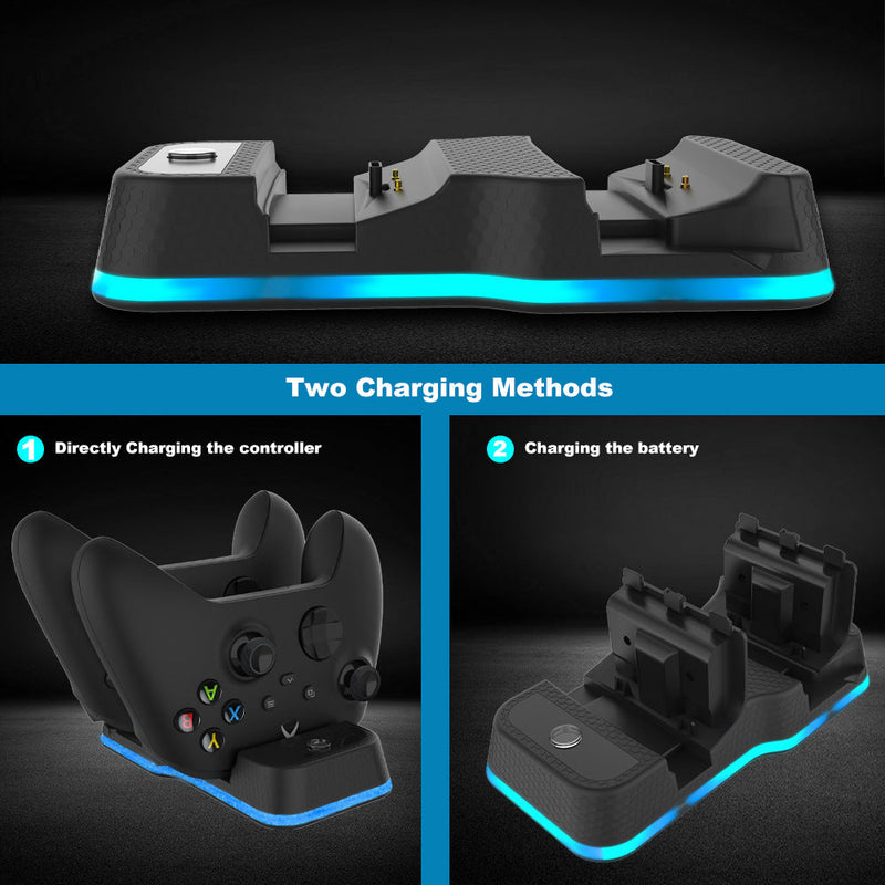 Load image into Gallery viewer, Xbox X/S Dual Charging Station with Dual USB-C Ports &amp; LED Indicator - Game Gear Hub
