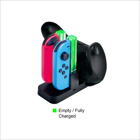 Nintendo Switch Joy-con Pro Colorful LED Charging Station Holder with Cable - Game Gear Hub