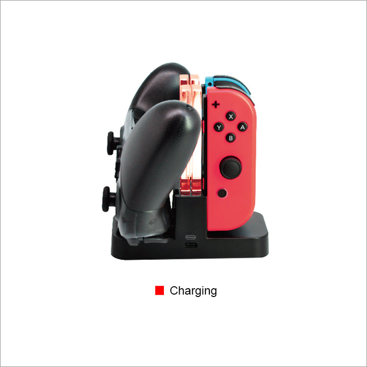 Cargue la imagen en el visor de la galería, Nintendo Switch Joy-con Pro Colorful LED Charging Station Holder with Cable - Polar Tech Australia
