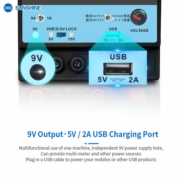 Cargue la imagen en el visor de la galería, [P-1505TA] Sunshine Adjustable Power Supply 15V-5A High-Precision Mobile Phone Repair Dedicated  DC Stabilized Voltage Source - Polar Tech Australia
