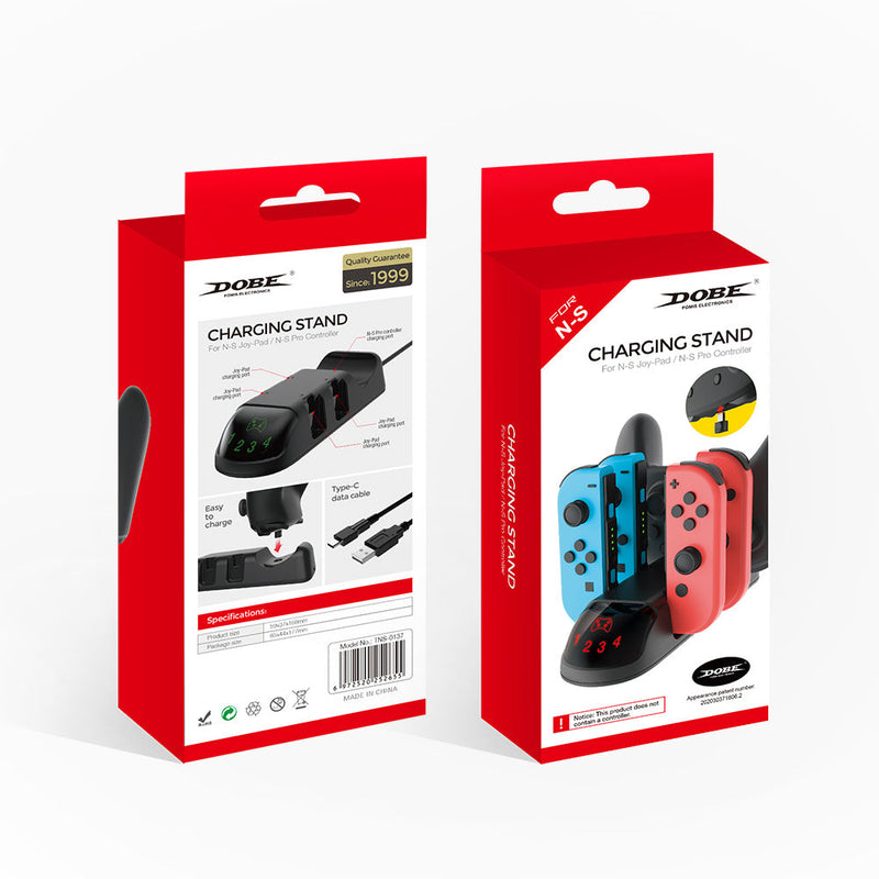 Cargue la imagen en el visor de la galería, Nintendo Switch Joy-con Pro Colorful LED Charging Station Holder with Cable - Polar Tech Australia
