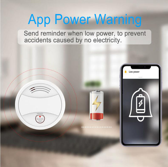 [TUYA Smart] Battery Powered Wireless WIFI Smoke Detector Smart Home Security - Polar Tech Australia