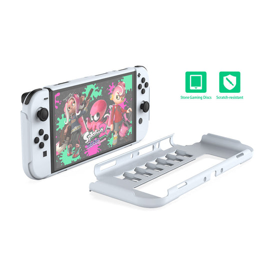 Switch OLED Integrated Protective Shell with 6 Game Card Slots Full Protection Cover - Game Gear Hub