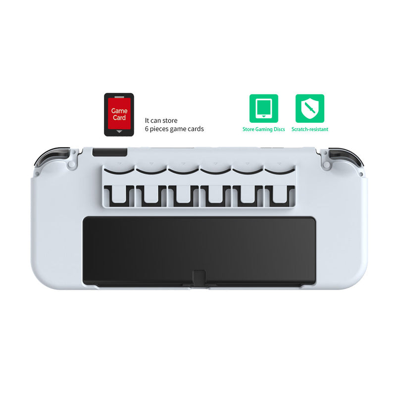 Cargue la imagen en el visor de la galería, Switch OLED Integrated Protective Shell with 6 Game Card Slots Full Protection Cover - Game Gear Hub
