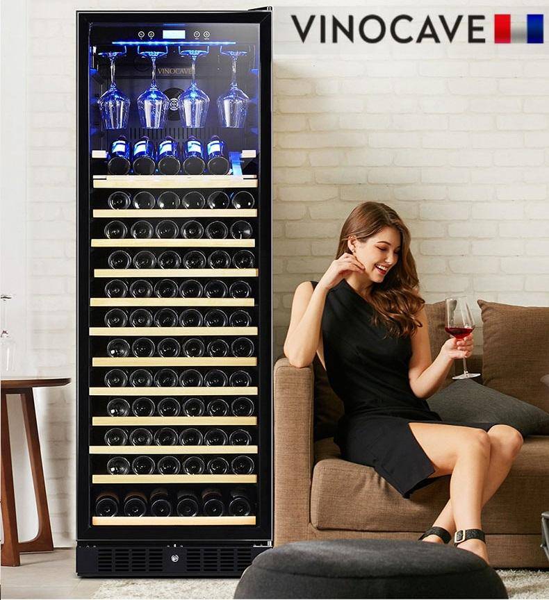 Chargez l&#39;image dans la visionneuse de la galerie, [168 Bottle][450AJP] Vinocave Stainless Steel Freestanding Wine Refrigerator Drink Bar Cooler Fridge - Polar Tech Australia
