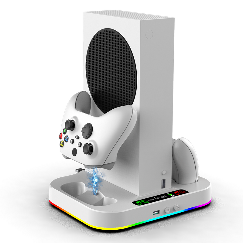 Chargez l&#39;image dans la visionneuse de la galerie, Xbox Series S Charging Dock Cooling Fan Controller Charger Base Station with 2x1400mAh Battery - Polar Tech Australia
