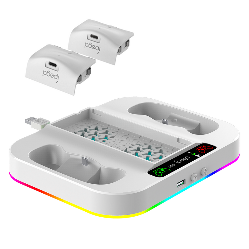 Chargez l&#39;image dans la visionneuse de la galerie, Xbox Series S Charging Dock Cooling Fan Controller Charger Base Station with 2x1400mAh Battery - Polar Tech Australia
